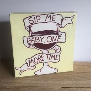 Wine canvas sign